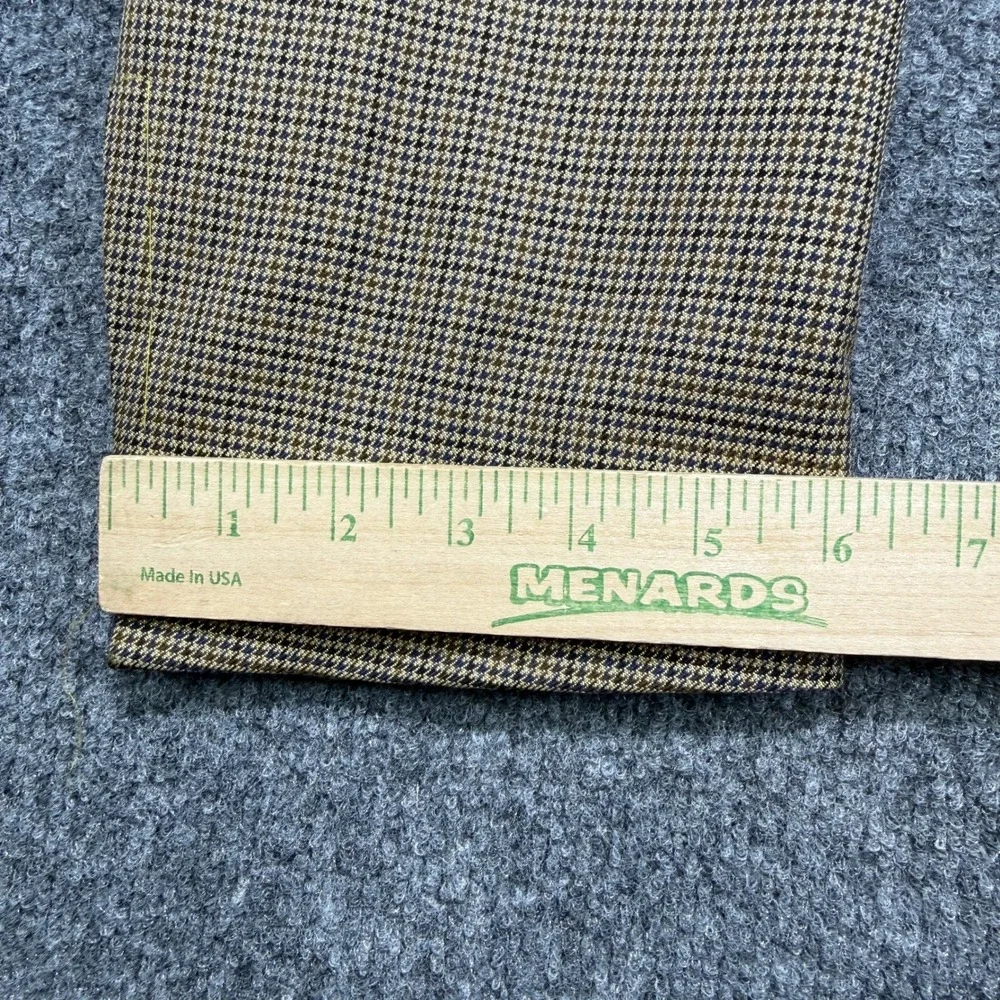Jos. A. Bank Signature Gold Blazer Mens 44R Tan Silk Wool Houndstooth Sport Coat